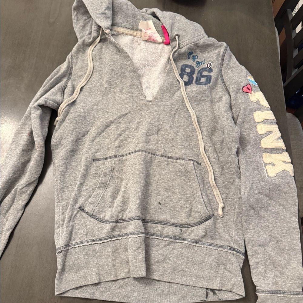 Victoria secret Hoodie with Pink and Blue Accents